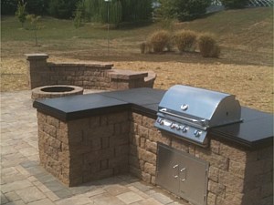 Custom Bar and Grill Area