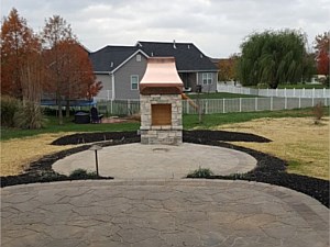 Paver Patio, Pergola & Custom Fireplace