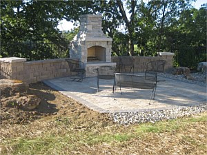 Custom Fireplace and Patio